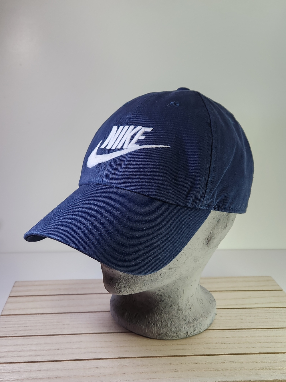 Nike Cotton Cap. Dark Blue Cap with White Logo